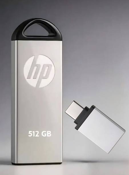 HP v V220 512 GB Pen Drive Compatible with Laptop, Gaming Console, Audio Player, Tablet, Mobile USB 2.0 Metal Case