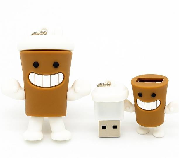 sippytales COFFEE MUG PVC PEN DRIVE 128 GB Pen Drive Compatible with Laptop, Gaming Console, Audio Player, Television, Netbook, Tablet, Mobile, Desktop Computer USB 2.0 Rubber Case