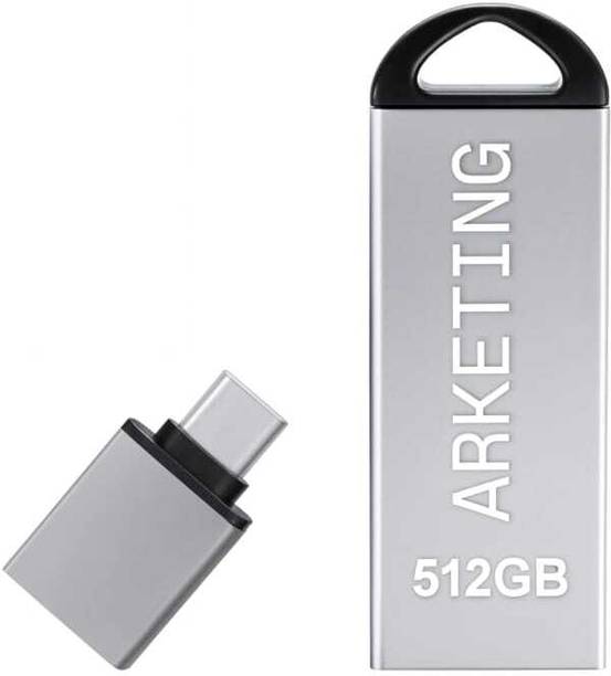 ARKETING v220q 512 GB Pen Drive Compatible with Audio Player, Desktop Computer, Gaming Console, Television, Laptop, Mobile, Netbook, Tablet USB 3.0 Metal Case