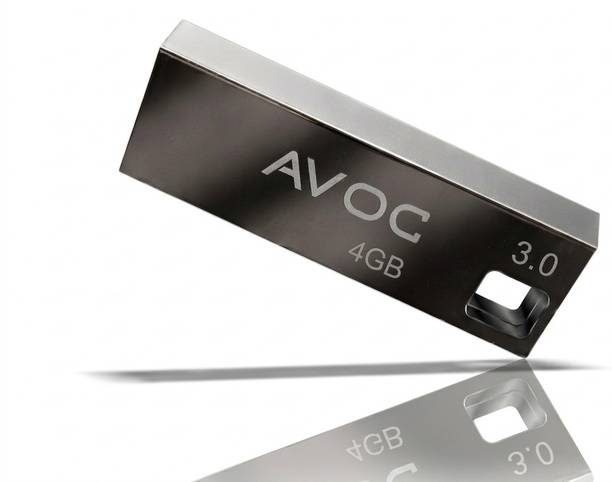 AVOC FLASH HIGH Speed Metal USB Flash Drive F02 4 GB Pen Drive Compatible with Laptop, Desktop Computer, Audio Player USB 3.0 Metal Case