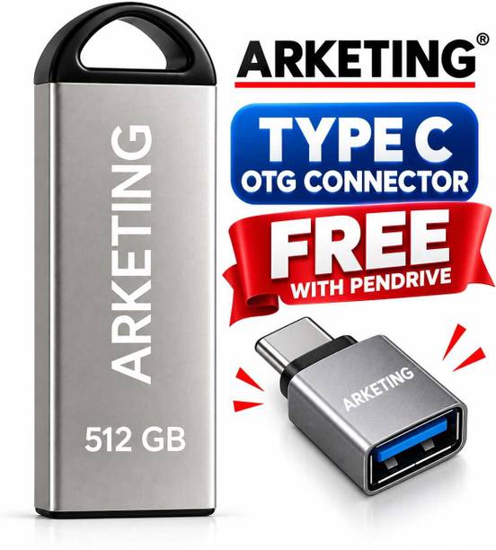 ARKETING RR220Q 512 GB Pen Drive Compatible with Audio Player, Desktop Computer, Gaming Console, Laptop, Mobile, Netbook, Tablet, Television USB 3.0 Metal Case
