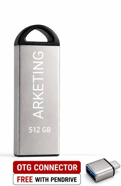 ARKETING V220WW 512 GB Pen Drive Compatible with Audio Player, Desktop Computer, Gaming Console, Laptop, Mobile, Netbook, Tablet, Television USB 2.0, USB 3.0 Metal Case