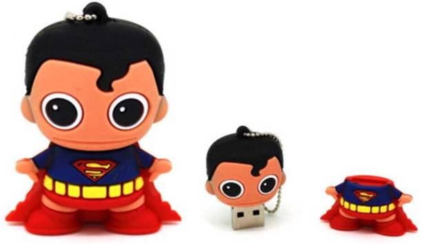 Techbae Superman Shape PVC 32 GB Pen Drive Compatible with Laptop, Desktop Computer, Television, Audio Player USB 2.0 Rubber Case