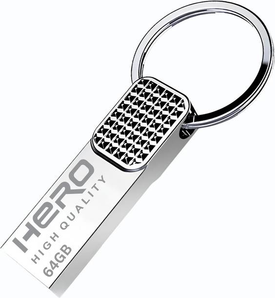 herohighquality 64GB PENDRIVE 64 GB Pen Drive Compatible with Laptop, Desktop Computer, Gaming Console, Tablet, Mobile USB 2.0 Metal Case