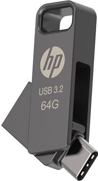 HP 886C 64GB OTG TYPE C USB 3.2 64 GB Pen Drive Compatible with Laptop USB 3.2 Metal Case