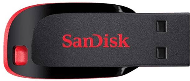 SanDisk Cruzer Blade USB Flash Drive 128 GB Pen Drive Compatible with Mobile, Laptop, Desktop Computer, Audio Player USB 2.0 Plastic Case