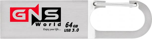 GNS World G-53-64GB 64 GB Pen Drive Compatible with Audio Player, Desktop Computer, Gaming Console, Laptop, Television USB 3.0 Metal Case