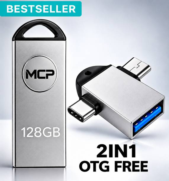 MCP 2IN1 128 GB Pen Drive Compatible with Audio Player, Desktop Computer, Gaming Console, Laptop, Mobile, Netbook, Tablet, Television USB 2.0, USB 3.0 Metal Case