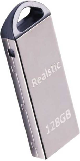 Realstic Flash Drive 128 GB Pendrive 128 GB Pen Drive Compatible with Laptop, Tablet, Audio Player, Desktop Computer, Mobile USB 2.0, USB 3.0 Metal Case