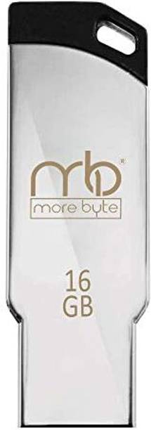 MOREBYTE 16gb 2.0 USB Pen Drive with Metal Body External Storage Device mb-fb-1016 16 GB Pen Drive Compatible with Desktop Computer, Laptop, Television, Audio Player USB 2.0 Metal Case