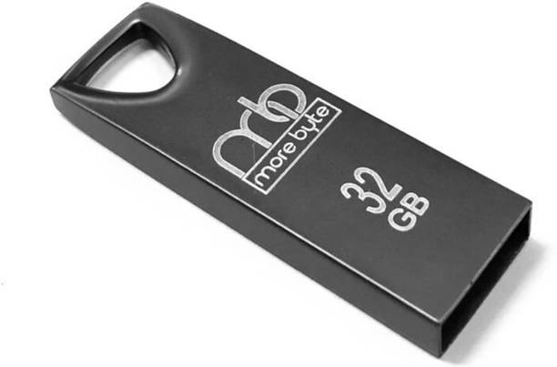 MOREBYTE 32gb 2.0 USB Pen Drive/Flash Drive with Metal Body External Storage Device 32 GB Pen Drive Compatible with Desktop Computer, Laptop, Television, Audio Player USB 2.0 Metal Case