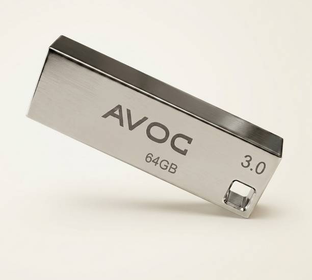 AVOC FLASH High Speed Transmission, Waterproof, Shockproof, Antimagnetic 64 GB Pen Drive Compatible with Television, Tablet, Laptop, Desktop Computer USB 3.0 Metal Case