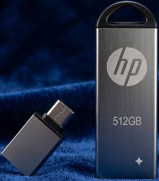 HP W220z-512GB C OTG 512 GB Pen Drive Compatible with Audio Player, Desktop Computer, Gaming Console, Laptop USB 2.0, USB 3.0 Metal Case