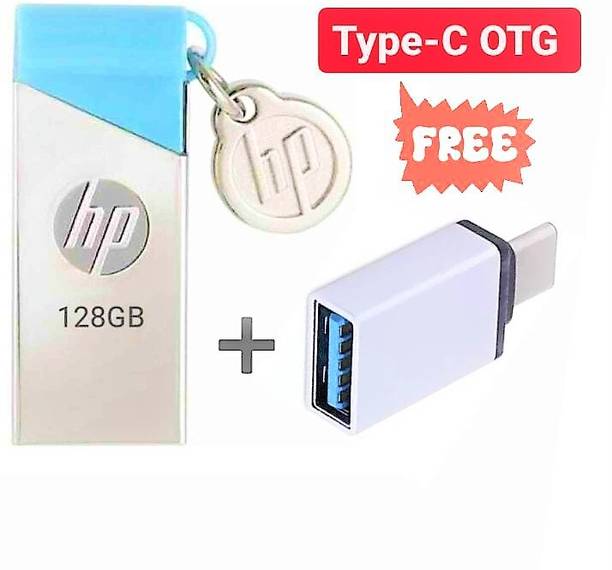 HP GNS v215w 128 GB Pen Drive Compatible with Mobile, Laptop, Audio Player, Television, Desktop Computer, Gaming Console, Netbook, Tablet USB 2.0 Metal Case