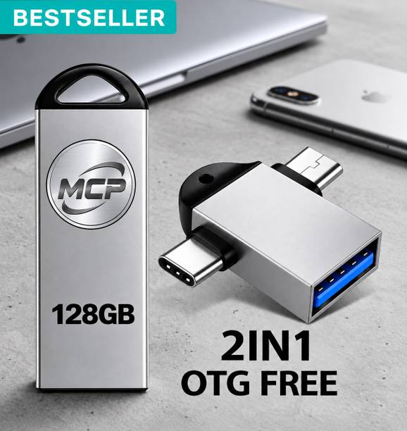 MCP M220W 128 GB Pen Drive Compatible with Audio Player, Desktop Computer, Gaming Console, Laptop, Mobile, Netbook, Tablet, Television USB 2.0, USB 3.0 Metal Case