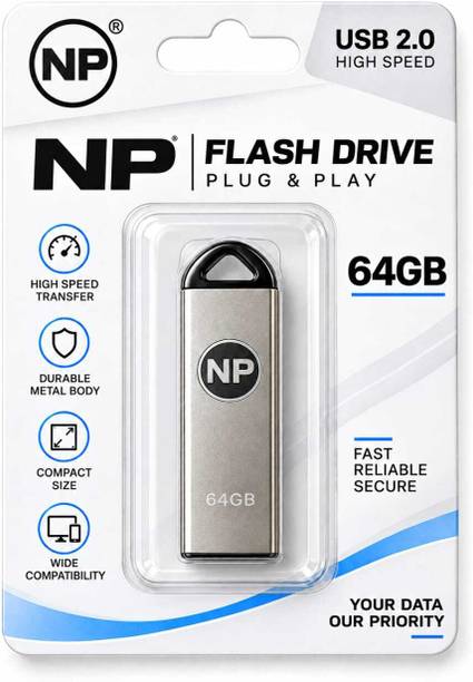 NP 64GB PenDrive Super Quality 64 GB Pen Drive Compatible with Audio Player, Desktop Computer, Gaming Console, Laptop, Mobile, Netbook, Tablet USB 2.0 Metal Case