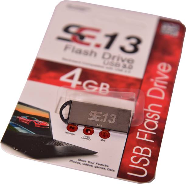 SE.13 Flash Drive USB 4 GB Pen Drive Compatible with Mobile, Laptop USB 3.0 Metal Case