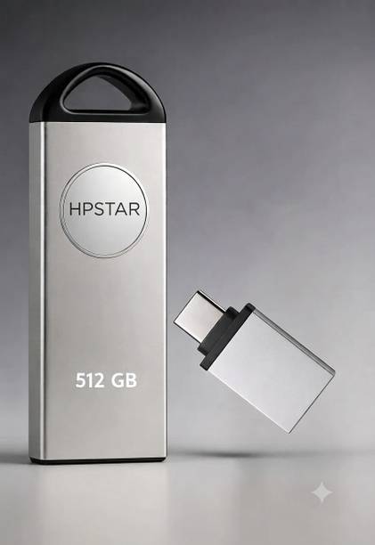 HPSTAR V220-512GB OTG 512 GB Pen Drive Compatible with Audio Player, Desktop Computer, Gaming Console, Laptop, Mobile, Netbook, Tablet, Television USB 2.0 Metal Case