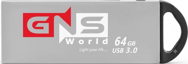 GNS World G220-G54-64 64 GB Pen Drive Compatible with Audio Player, Desktop Computer, Gaming Console, Laptop, Mobile, Netbook, Tablet, Television USB 2.0 Metal Case