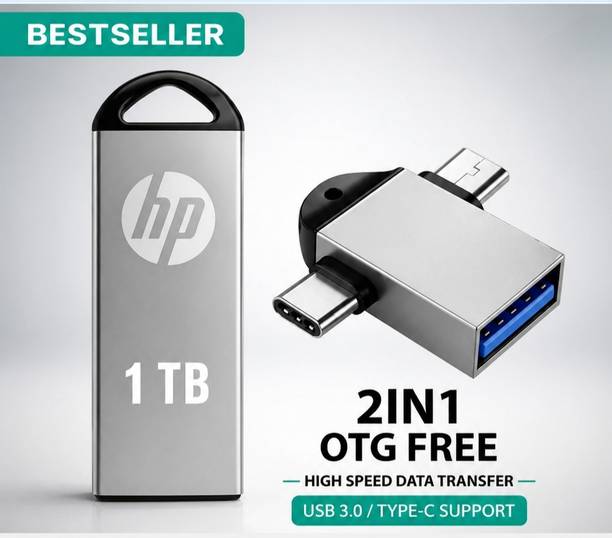 HP 1TB V 1 TB Pen Drive Compatible with Audio Player, Desktop Computer, Gaming Console, Laptop, Mobile, Netbook, Tablet, Television USB 3.0 Metal Case