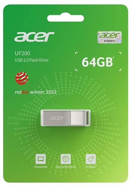 Acer UF200-64GB 64 GB Pen Drive (Grey)
