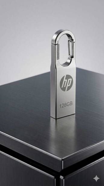 HP 128 Gb Pen Drive 128 GB Pen Drive Compatible with Desktop Computer, Laptop, Mobile, Tablet, Television USB 2.0 Metal Case