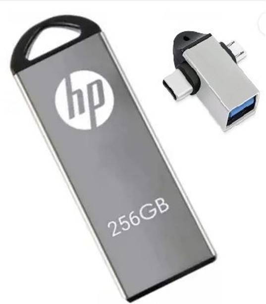 HP A220W 256 GB Pen Drive Compatible with Laptop, Audio Player, Television, Mobile, Desktop Computer USB 3.0, USB 2.0 Metal Case
