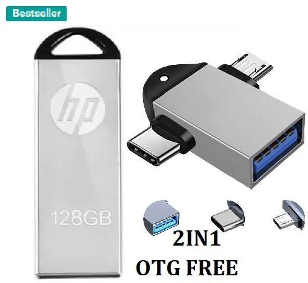 HP V220G 2IN OTG FREE 128 GB Pen Drive