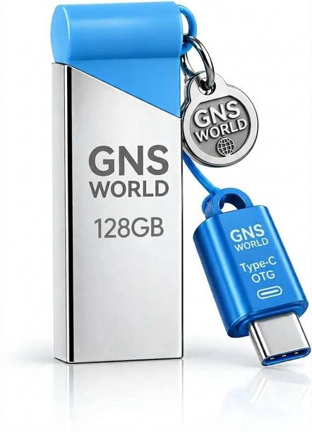 GNS G56-x215x OTG 128 GB Pen Drive Compatible with Audio Player, Desktop Computer, Gaming Console, Laptop, Mobile, Netbook, Tablet, Television USB 2.0 Metal Case