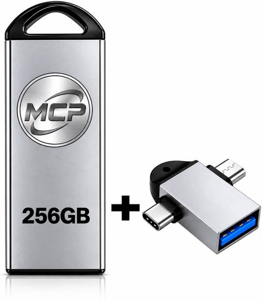 MCP 2IN1 OTG 256 GB Pen Drive Compatible with Audio Player, Desktop Computer, Gaming Console, Laptop, Mobile, Netbook, Tablet, Television USB 3.0, USB 2.0 Metal Case