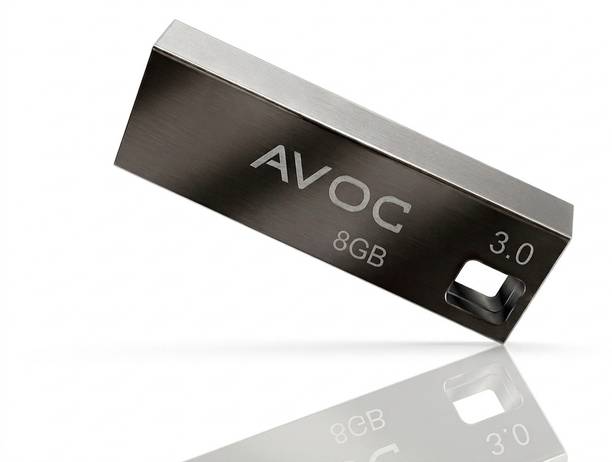 AVOC FLASH HIGH Speed Metal USB Flash Drive F02 8 GB Pen Drive Compatible with Laptop, Desktop Computer, Audio Player USB 3.0 Metal Case