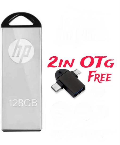 HP A1+ XYZ 128 GB Pen Drive Compatible with Laptop, Mobile, Desktop Computer, Audio Player, Tablet USB 2.0 Plastic Case