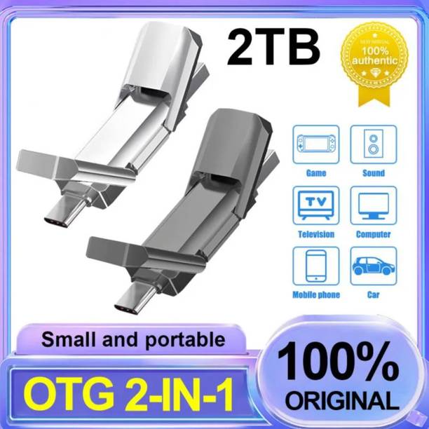 MATRADE Pendrive USB Flash Drive 2TB High Speed USB3.1 TYPE C OTG USB Pen Drive 2 TB Pen Drive Compatible with Audio Player, Desktop Computer, Gaming Console, Laptop, Mobile, Tablet, Television USB 3.1 Metal Case