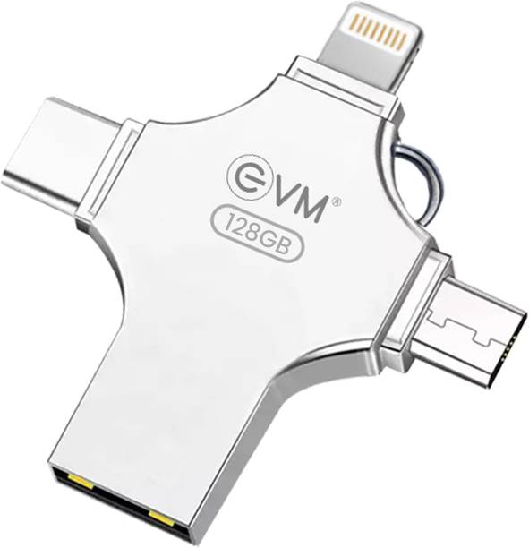 EVM EVM4D/128G 128 GB Pen Drive Compatible with Desktop Computer, Laptop, Mobile USB 3.0 Metal Case