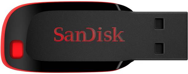 SanDisk Cruze Blade SDCZ50-064G 64 GB Pen Drive Compatible with Desktop Computer, Laptop, Television, Audio Player USB 2.0 Plastic Case