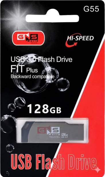 GNS World G55-128GB 128 GB Pen Drive Compatible with Audio Player, Desktop Computer, Gaming Console, Laptop, Television USB 2.0 Metal Case