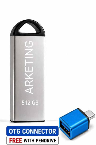 ARKETING ARK-512-PD-008 512 GB Pen Drive Compatible with Audio Player, Desktop Computer, Gaming Console, Laptop, Mobile, Netbook, Tablet, Television USB 2.0, USB 3.0 Metal Case