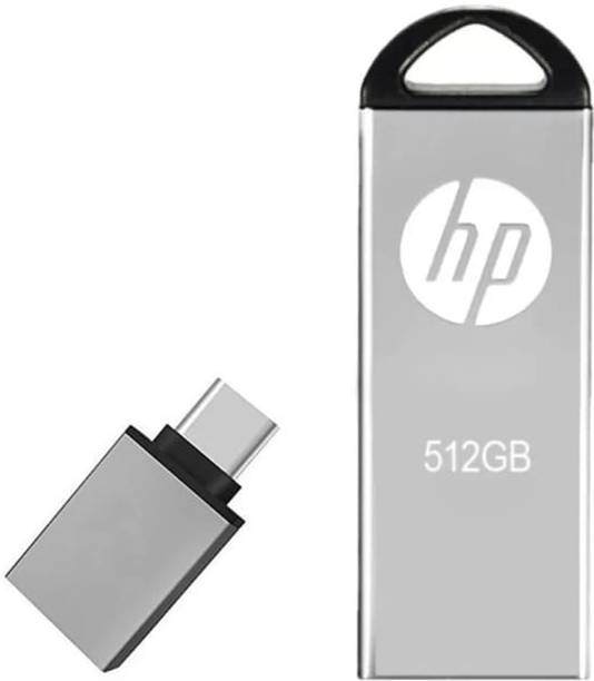 HP DS V225w 512 GB Pen Drive Compatible with Laptop, Gaming Console, Audio Player, Tablet, Mobile USB 2.0 Metal Case