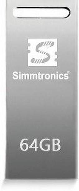 Simmtronics USB Flash Drive with Metal Body, 5 Years Warranty 64 GB Pen Drive Compatible with Laptop, Desktop Computer USB 2.0 Metal Case