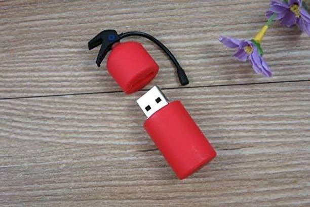 Techbae FIRE EXTINGUISHER 64 GB Pen Drive Compatible with Audio Player, Desktop Computer, Laptop USB 2.0 Rubber Case
