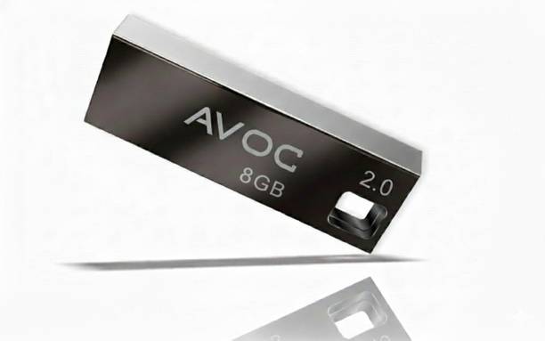 AVOC FLASH HIGH Speed Metal USB Flash Drive F02 8 GB Pen Drive Compatible with Laptop, Desktop Computer, Audio Player USB 3.0 Metal Case