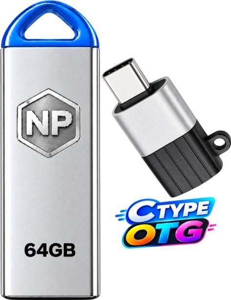 NP 64GB A1 PenDrive V225W C TYPE OTG 64 GB Pen Drive Compatible with Audio Player, Desktop Computer, Gaming Console, Laptop, Mobile, Netbook, Tablet, Television USB 2.0 Metal Case