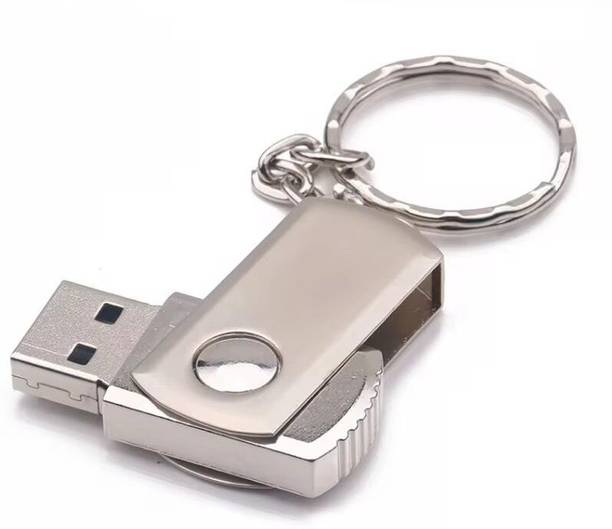 sippytales Mini Swivel Keychain Flash Drives 32 GB Pen Drive Compatible with Laptop, Audio Player, Television, Desktop Computer USB 2.0 Metal Case