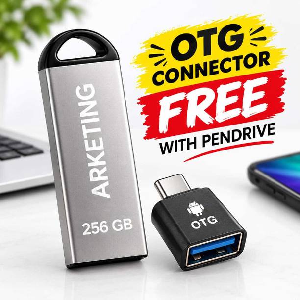 ARKETING ARK-USB256-004 256 GB Pen Drive Compatible with Audio Player, Desktop Computer, Gaming Console, Laptop, Mobile, Netbook, Tablet, Television USB 2.0, USB 3.0 Metal Case
