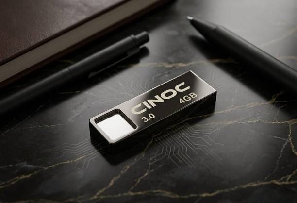 CINOC infotech C9 High Speed Flash Drive 4 GB Pen Drive Compatible with Tablet, Mobile, Laptop, Gaming Console, Desktop Computer, Television USB 3.0 Metal Case