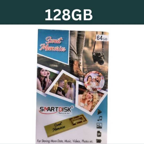SMART DISK SWEET MEMORY USB 3.1 Metal 128 GB Pen Drive Compatible with Laptop, Desktop Computer, Television USB 3.1 Metal Case