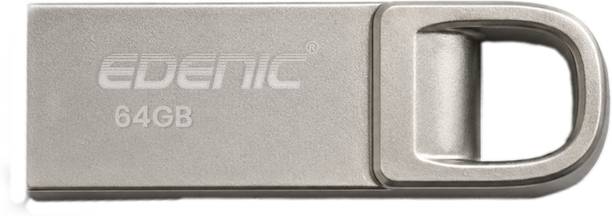 EDENIC Prodrive High Speed 2.0 USB Flash Drive With Metal Body 64 GB Pen Drive Compatible with Desktop Computer, Gaming Console, Laptop, Netbook, Television USB 2.0 Metal Case