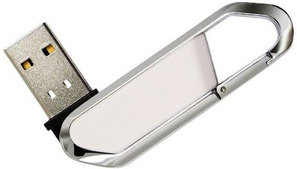 Nexshop High Speed Metal Series Memory USB, Carabiner Keychain Clip Side Rotating Flash Drive 4 GB Pen Drive Compatible with Gaming Console, Desktop Computer, Tablet, Audio Player, Television, Laptop USB 2.0 Metal Case