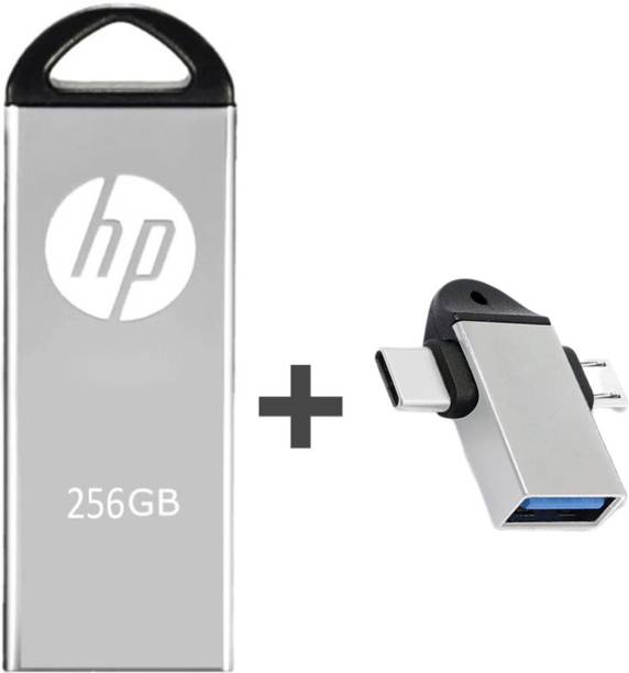 HP x220z 256 GB Pen Drive Compatible with Laptop, Desktop Computer, Mobile, Tablet, Audio Player USB 2.0 Metal Case