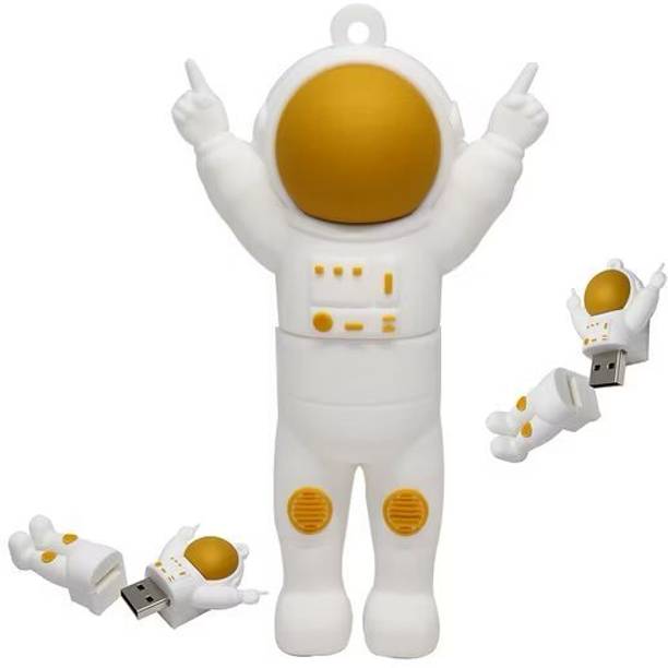 Techbae SPACEMAN SHAPE 64 GB Pen Drive Compatible with Audio Player, Television, Audio Player, Desktop Computer USB 2.0 Rubber Case